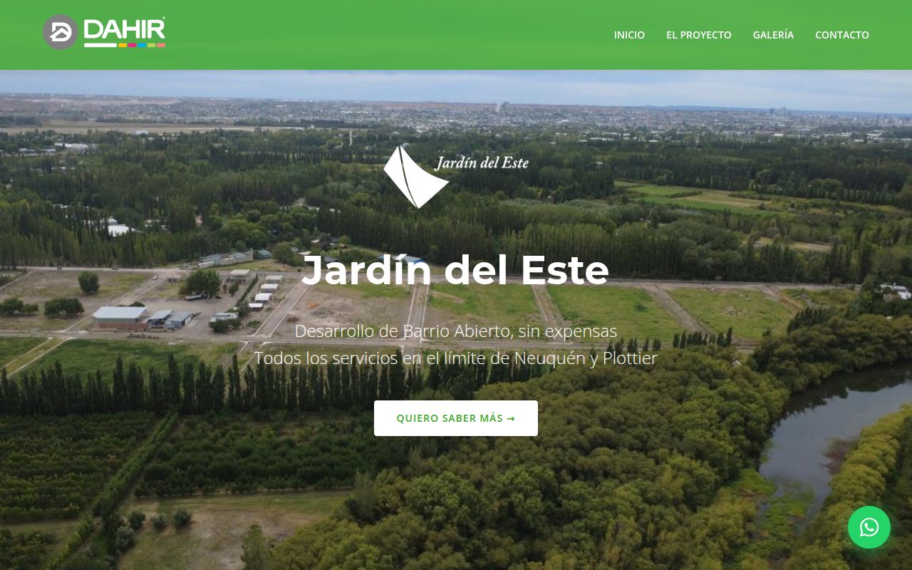 Landing Jardín del Este