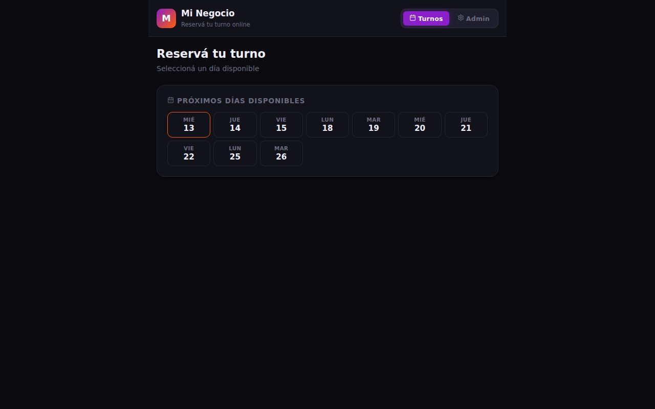 App de turnos y reservas